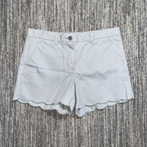 Gap Women's Size 8T Tall Tan Scalloped Hem Shorts 100% Cotton Comfort Casual‎
